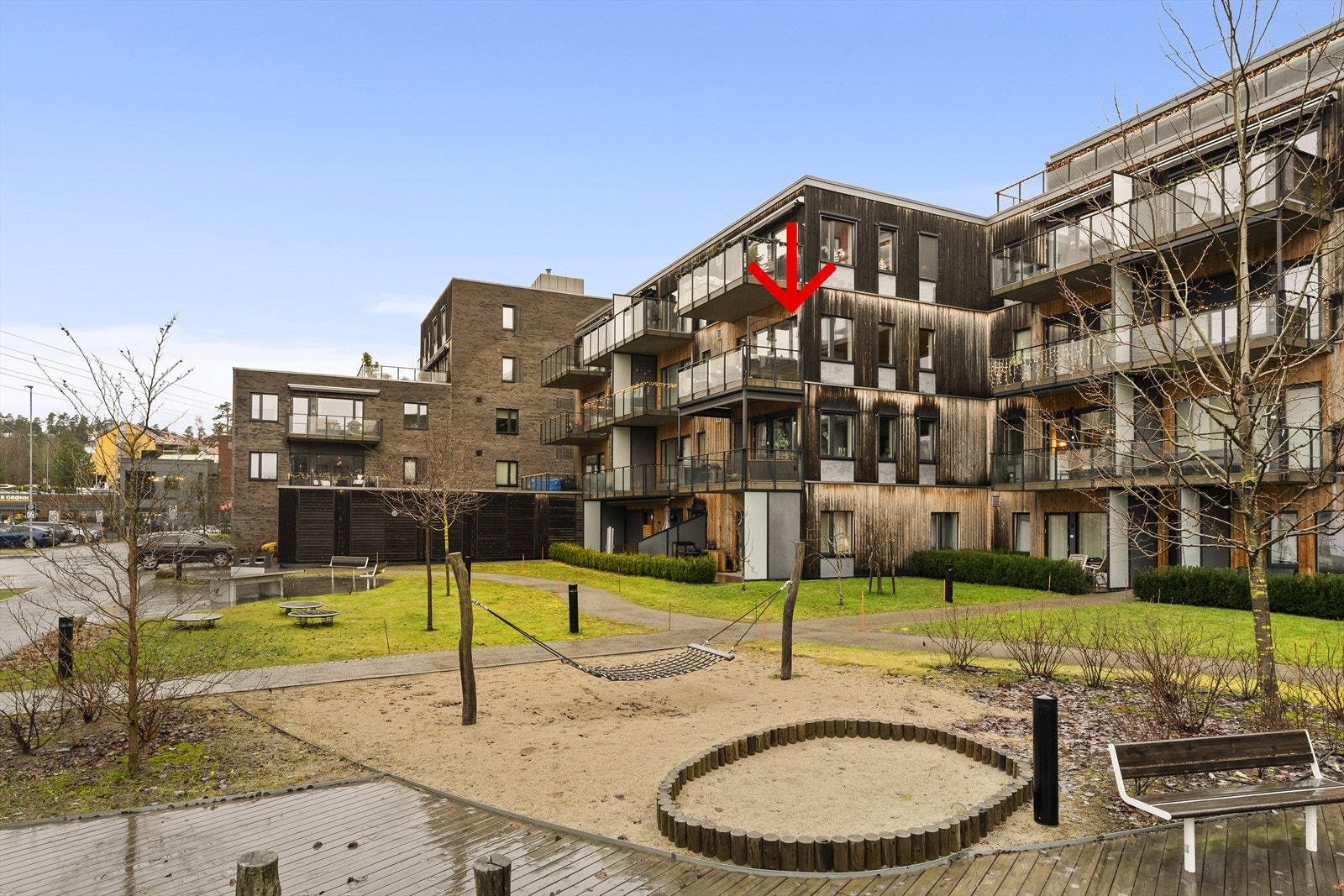 Leiligheten ligger i nest øverste etasje og med endeløsning mot syd Galleribilde