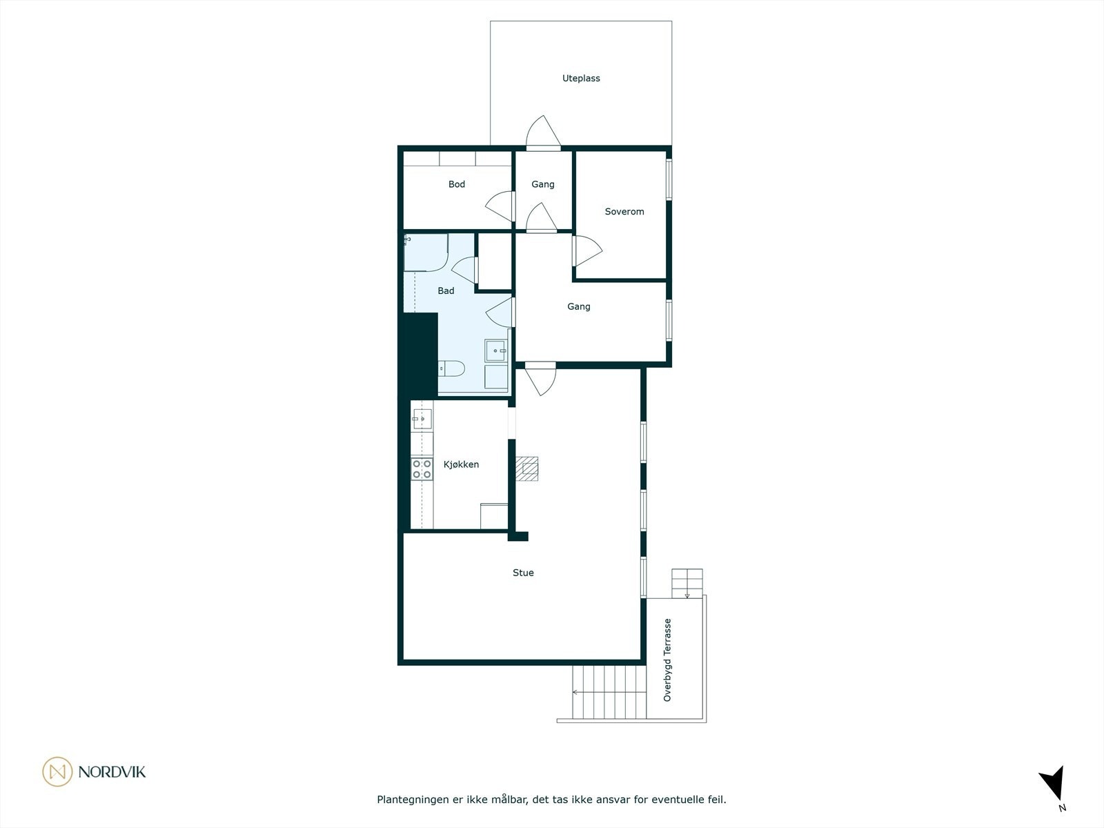 Plantegning underetasje. Avvik kan forekomme. Galleribilde