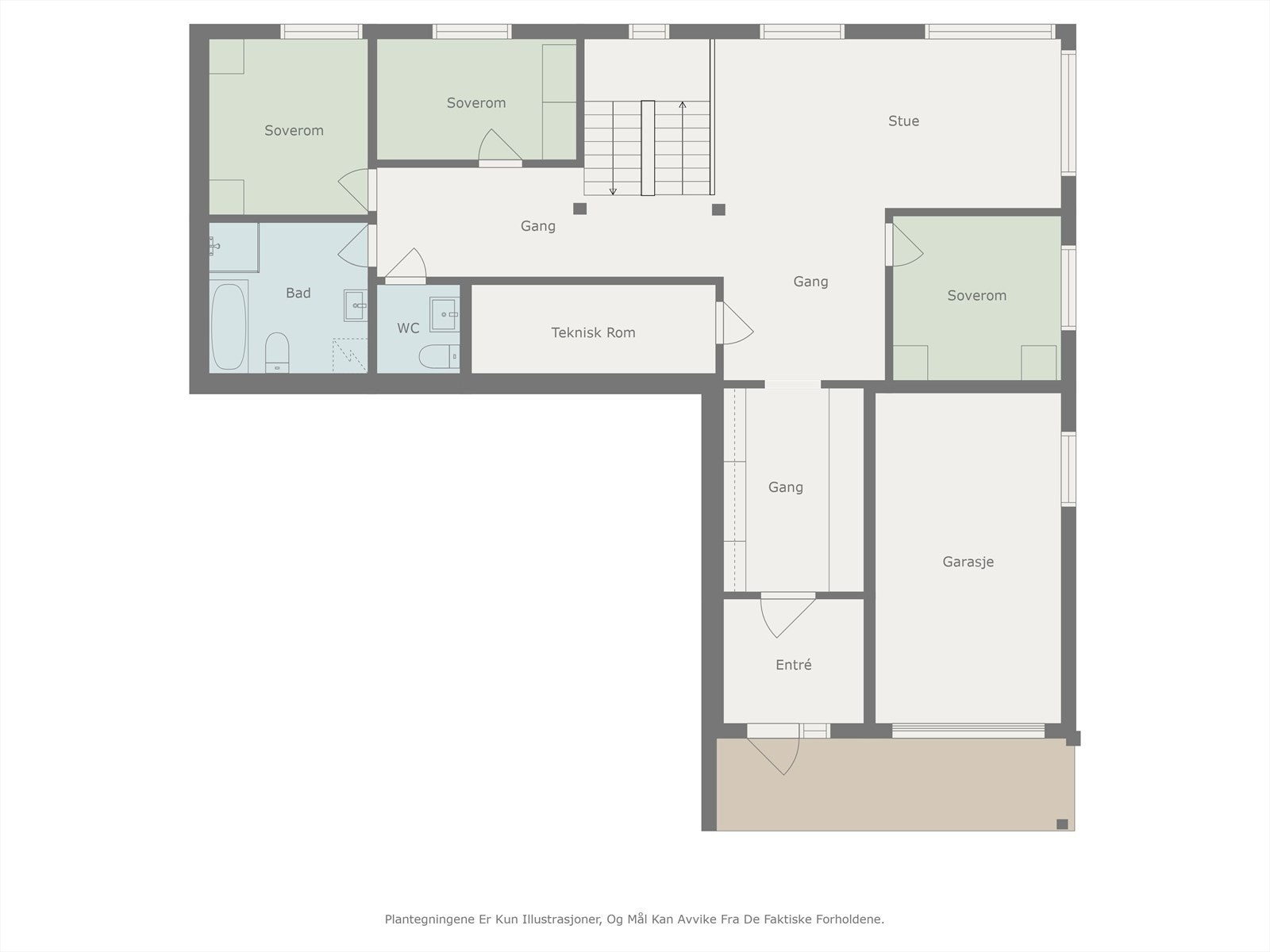 Planskisse - 1. etasje Galleribilde
