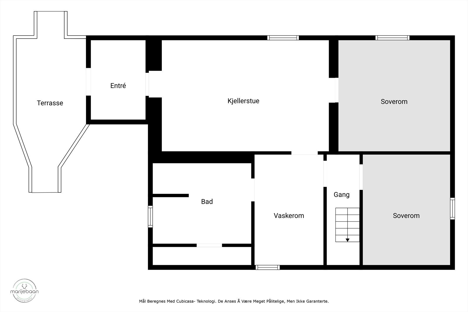 Plantegning kjelleretasje Galleribilde