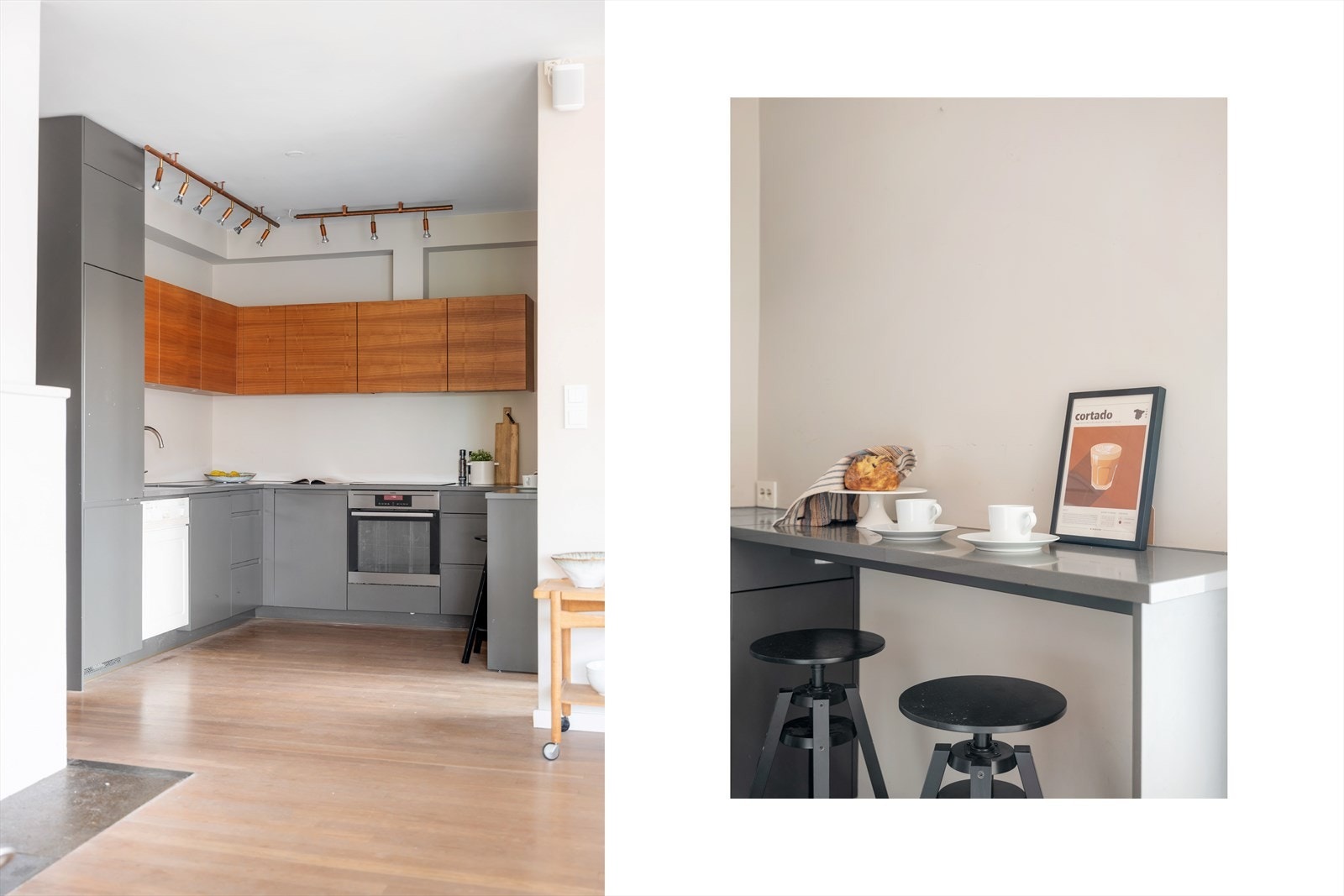 Kjøkkenet ligger i en fin løsning mot spisestuen. Galleribilde