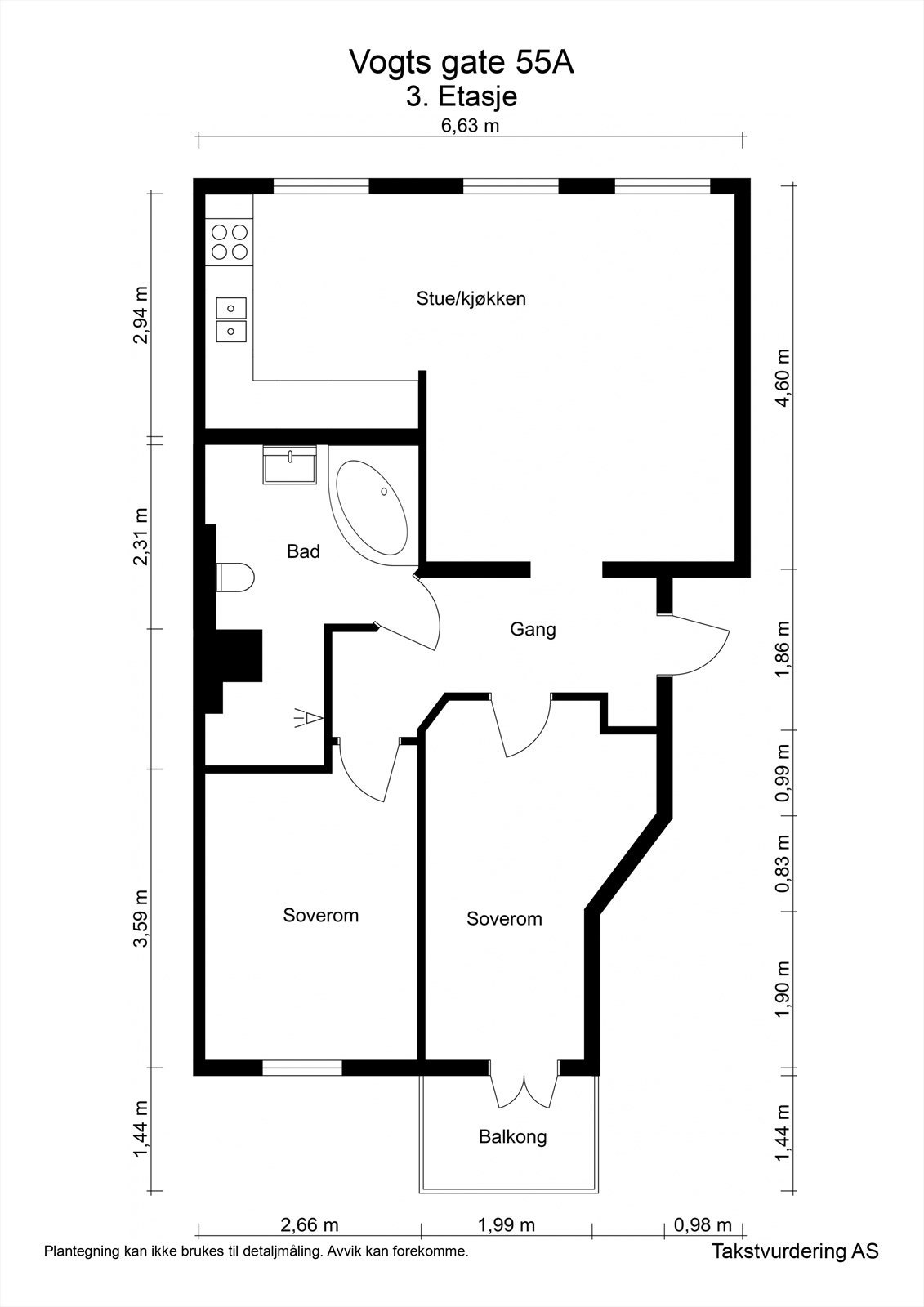 Plantegning 3. etasje. Galleribilde