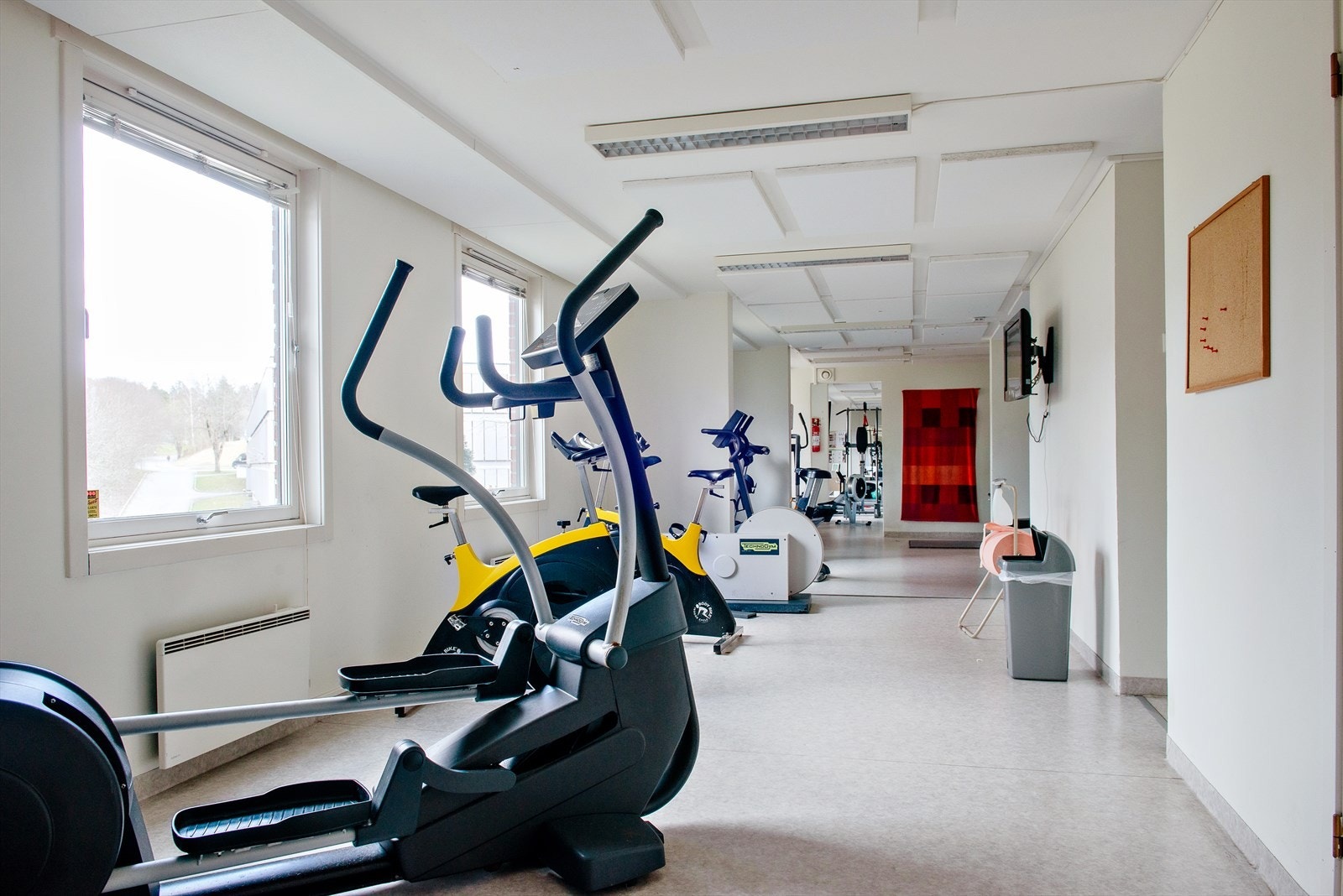 Borettslaget har eget treningsrom til beboerne Galleribilde