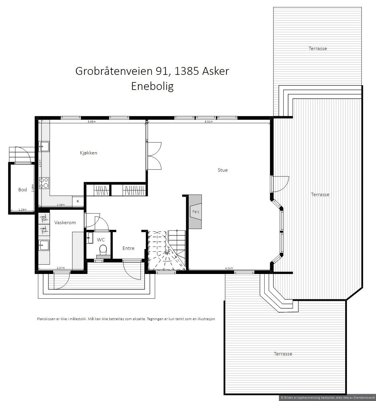 Plantegning 1.etasje Galleribilde