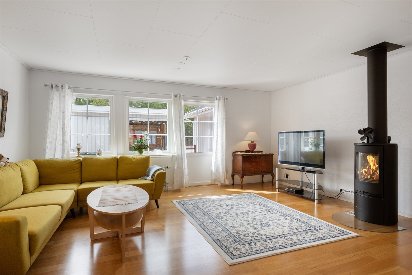 Lunt og fint foran vedovnen. Galleribilde