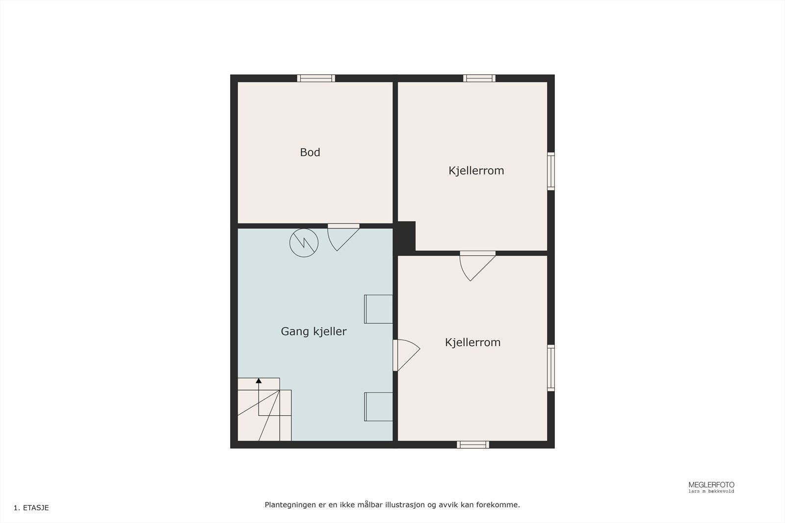 Plantegning av kjeller. Galleribilde