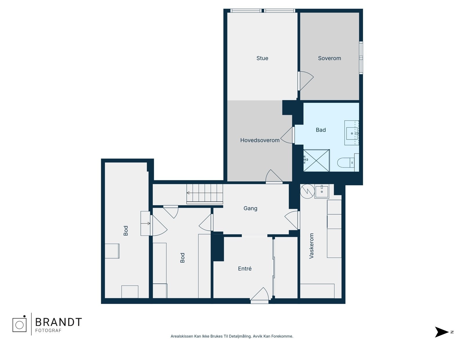 Planløsning i underetasjen Galleribilde