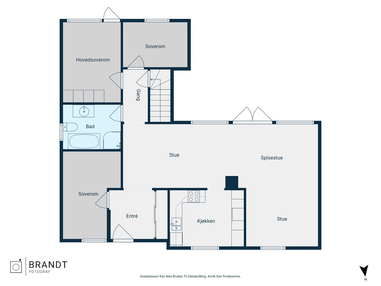 Planløsning hovedetasje Galleribilde