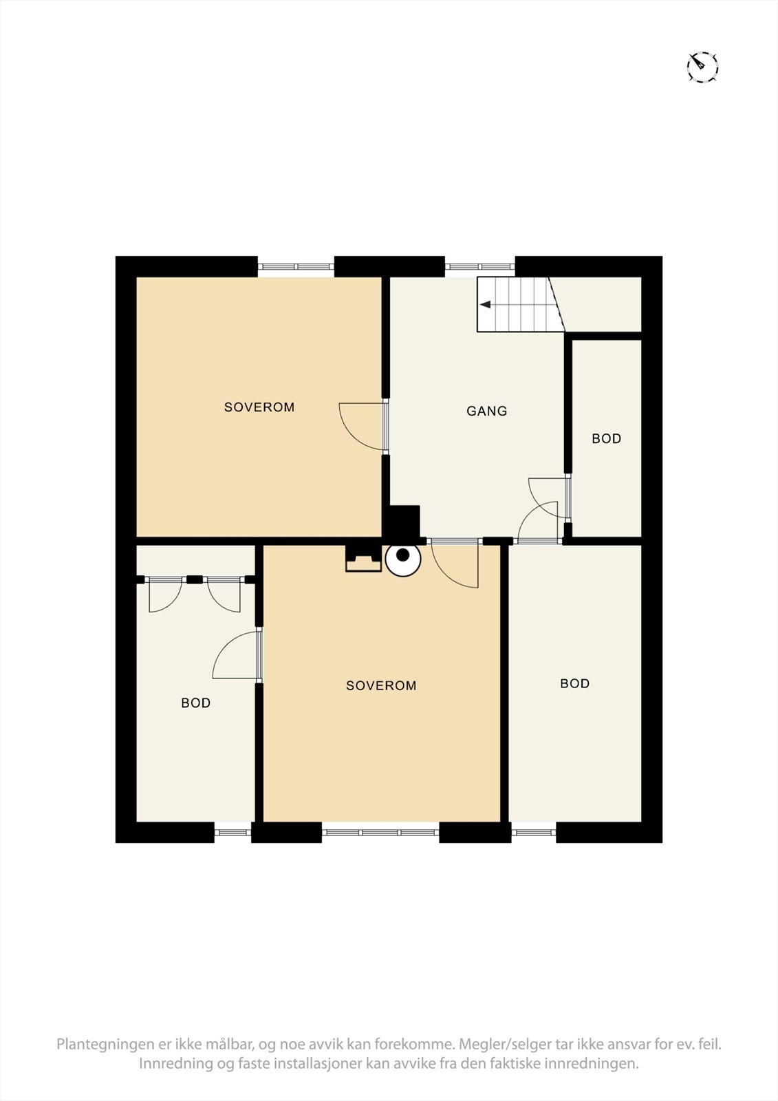 Plantegning 2. etasje våningshus. Galleribilde