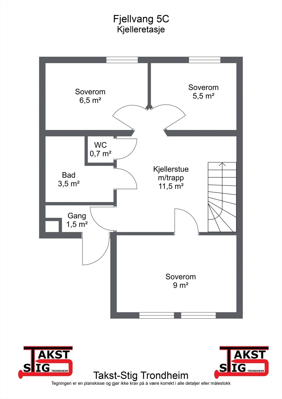 Planskisse - Kjelleretasje. Galleribilde