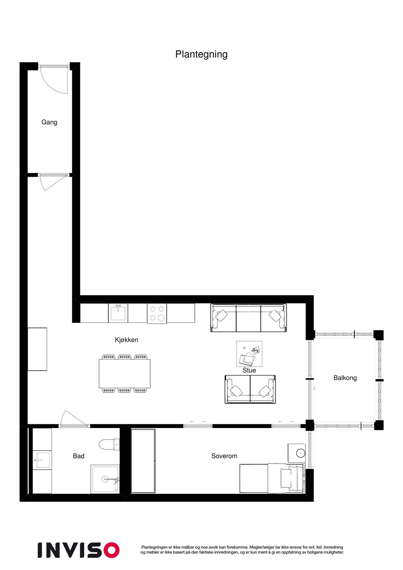 Plantegning av leiligheten. Galleribilde