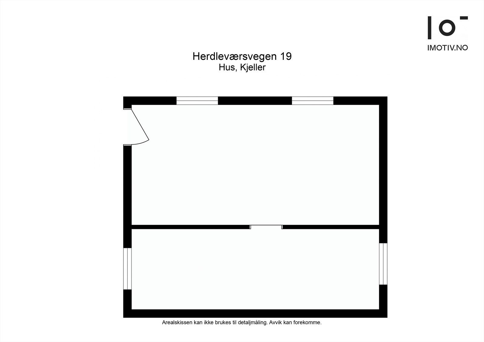 Planløsning fritidsbolig kjeller. Galleribilde