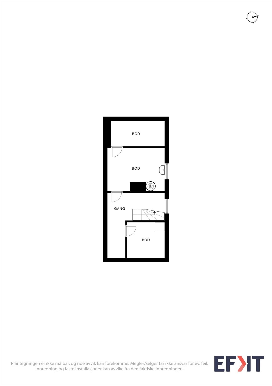 Plantegning kjeller. Galleribilde