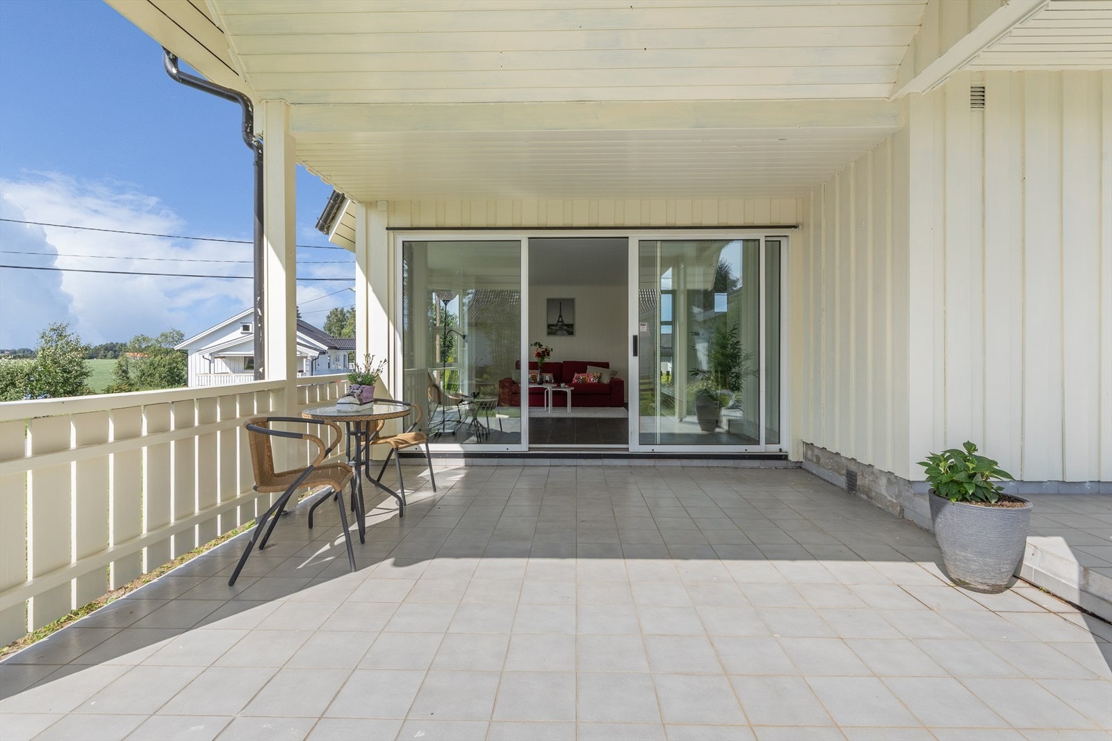 Terrassen er målt til ca. 33 kvm. Galleribilde