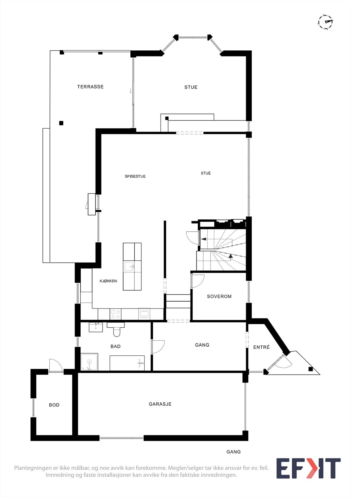 Plantegning 1. etasje. Galleribilde