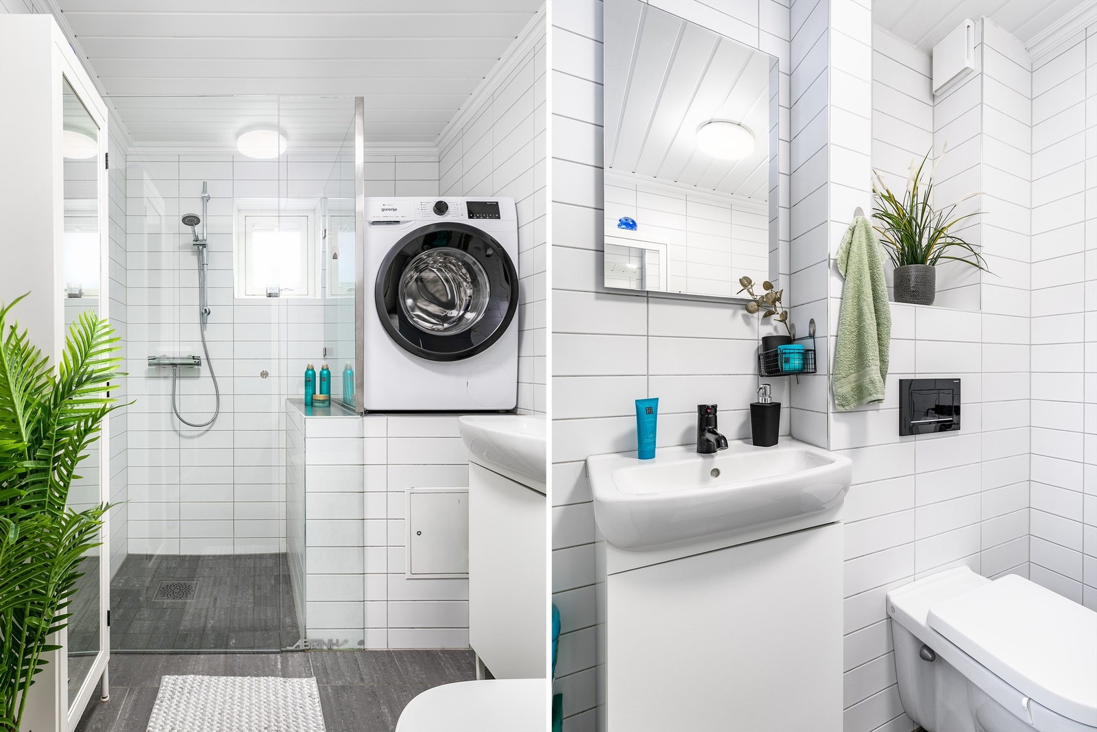 I 2025 er både himlingen malt og baderomsvifte installert. Galleribilde