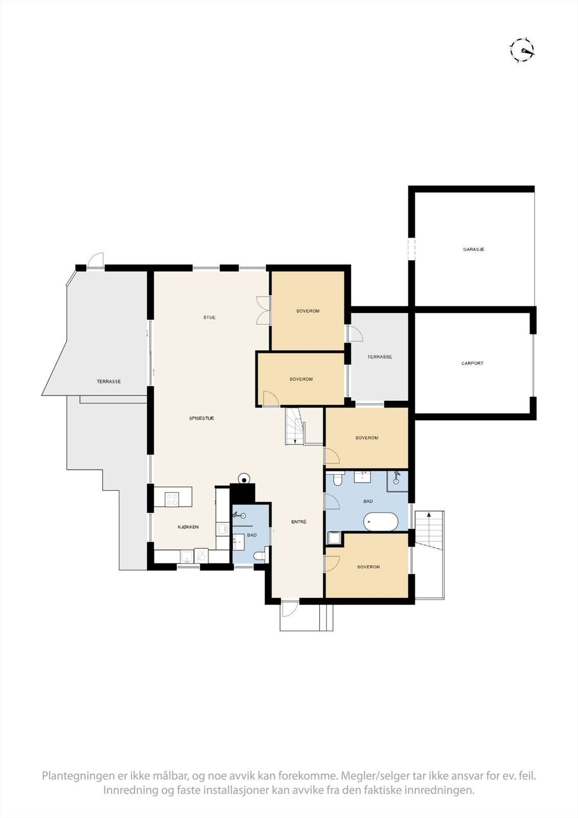 Plantegning første etasje. Galleribilde