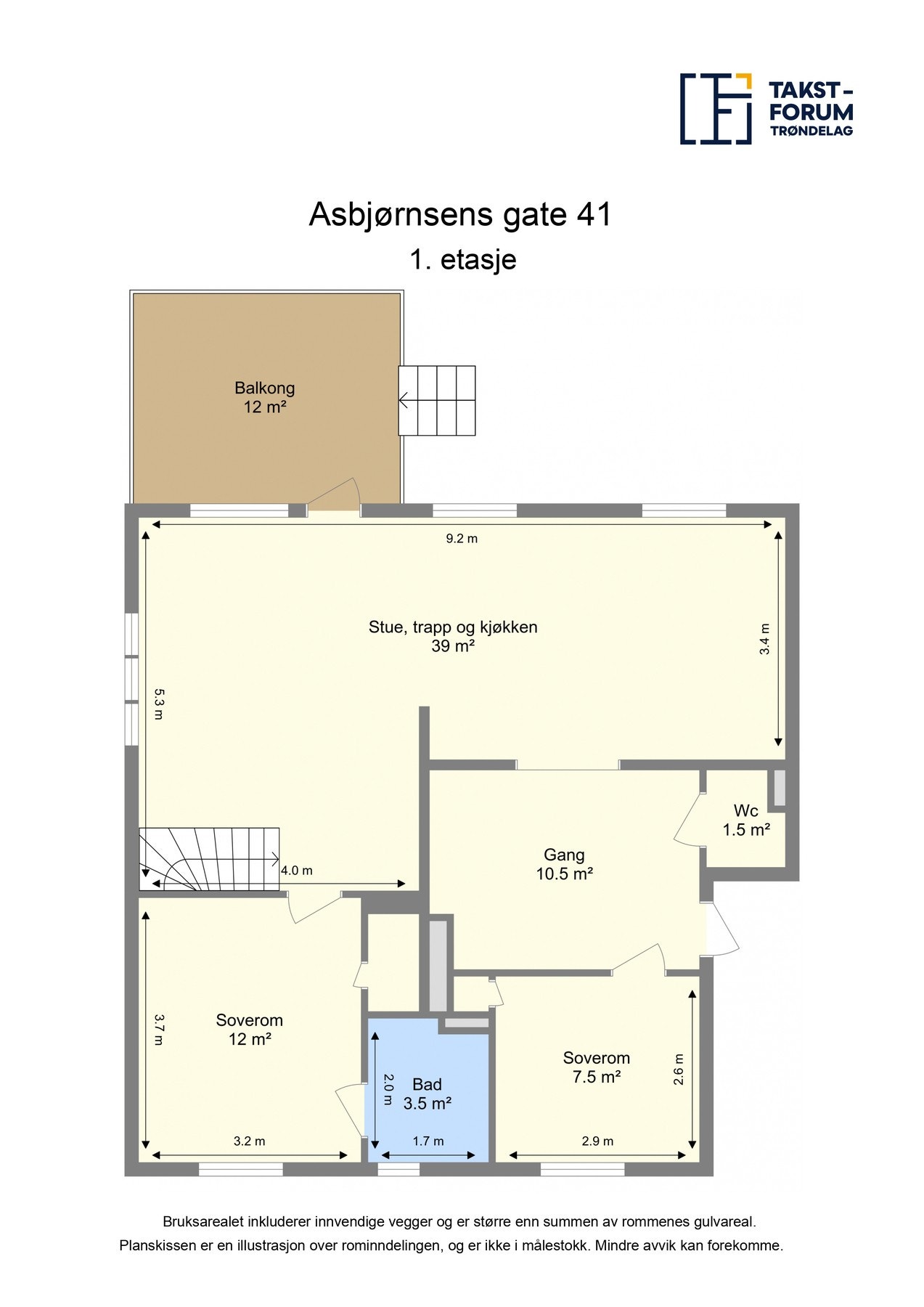 Gjør deg kjent med boligens planløsning før vi fortsetter presentasjonen. Plantegning 1. etg. Galleribilde