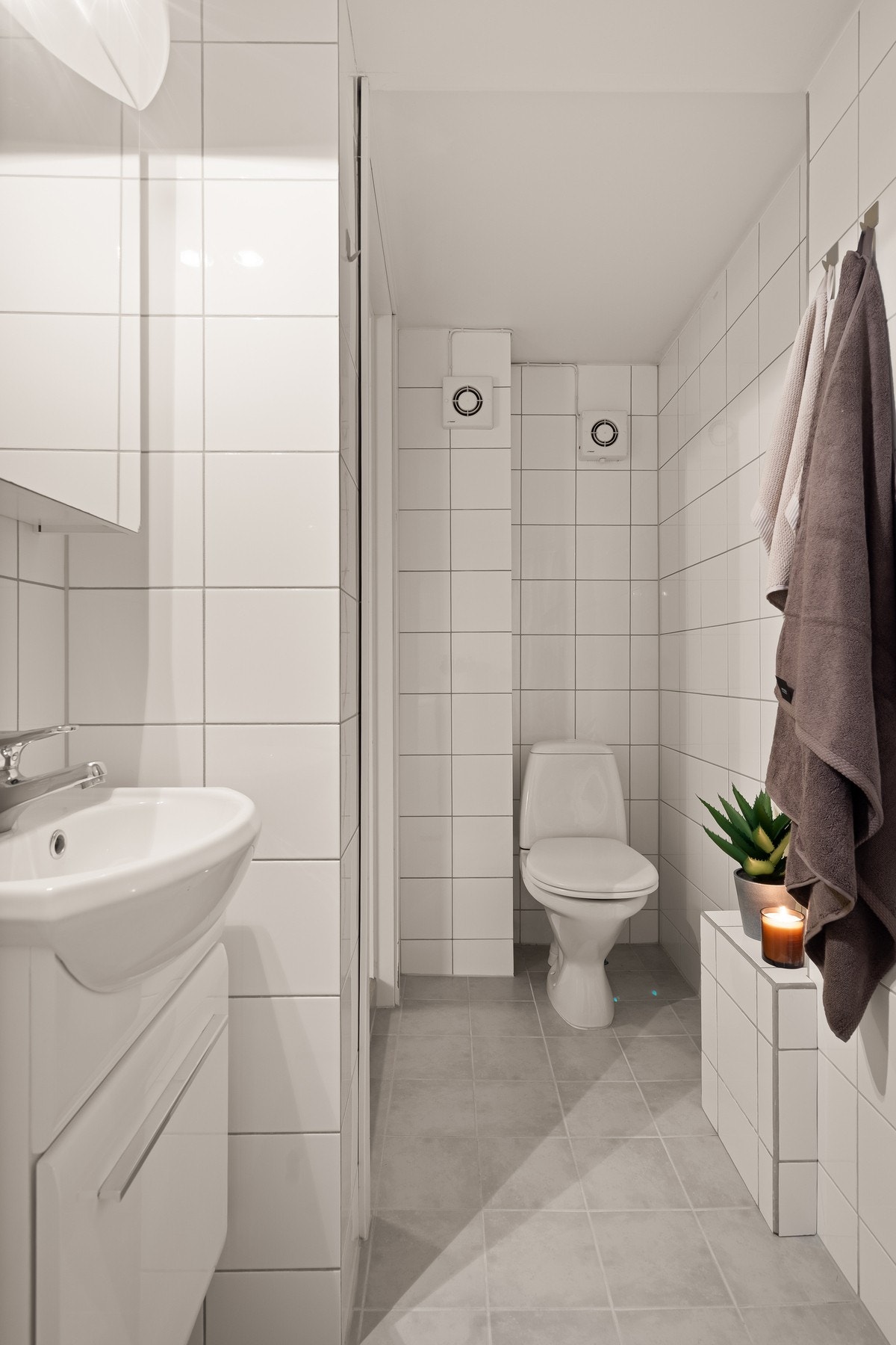 Flisalagt bad med varmekabler Galleribilde