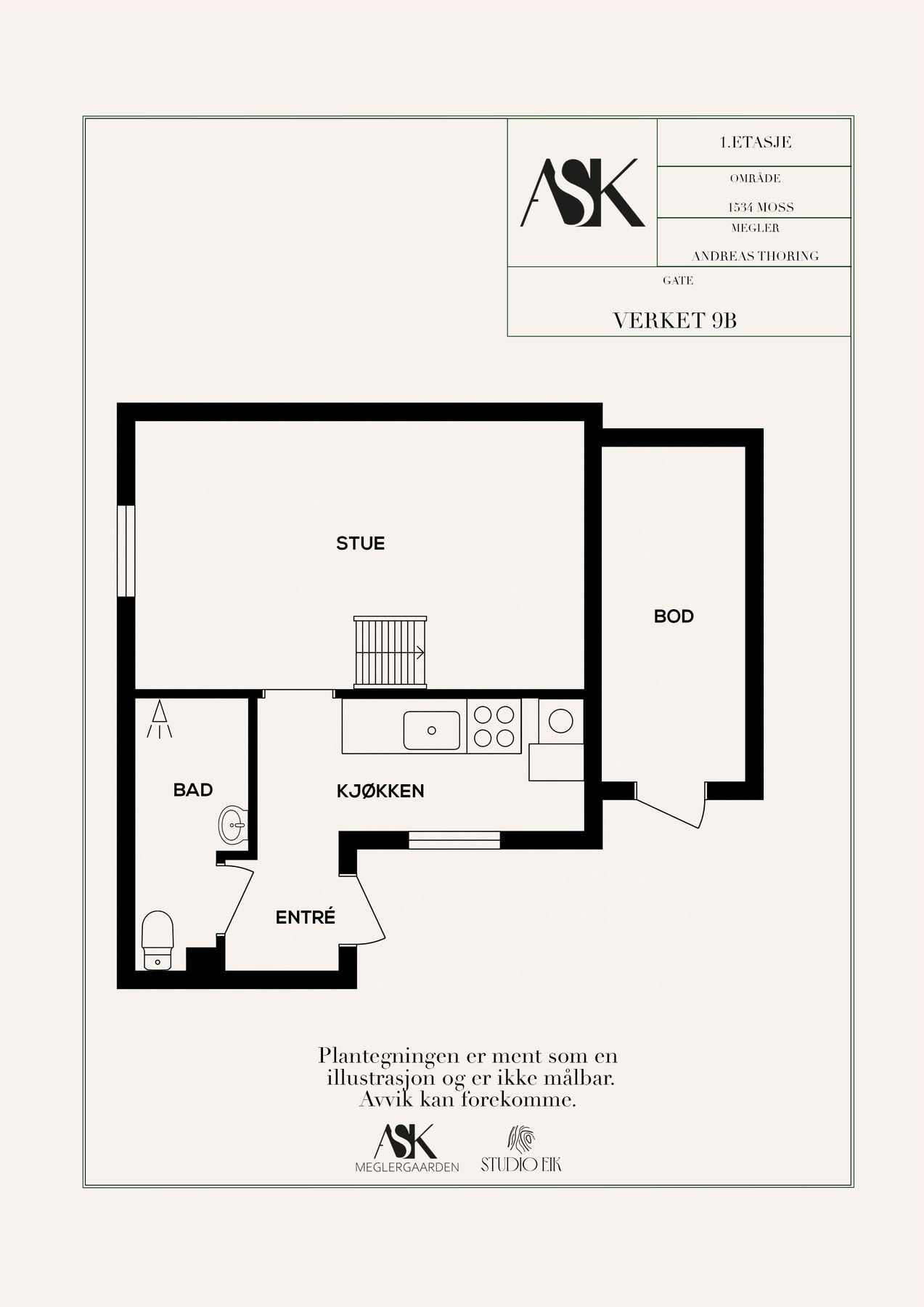 Plantegning 1.etasje Galleribilde