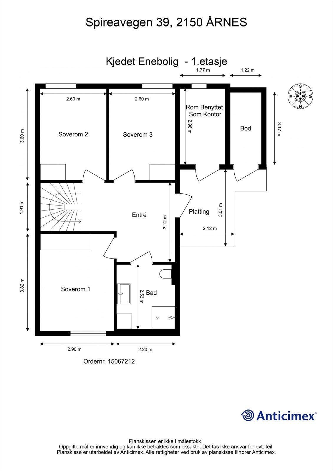 Plantegning 1. etasje Galleribilde