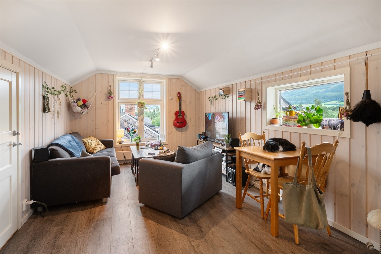 Stuen har god plass for møblering. Galleribilde