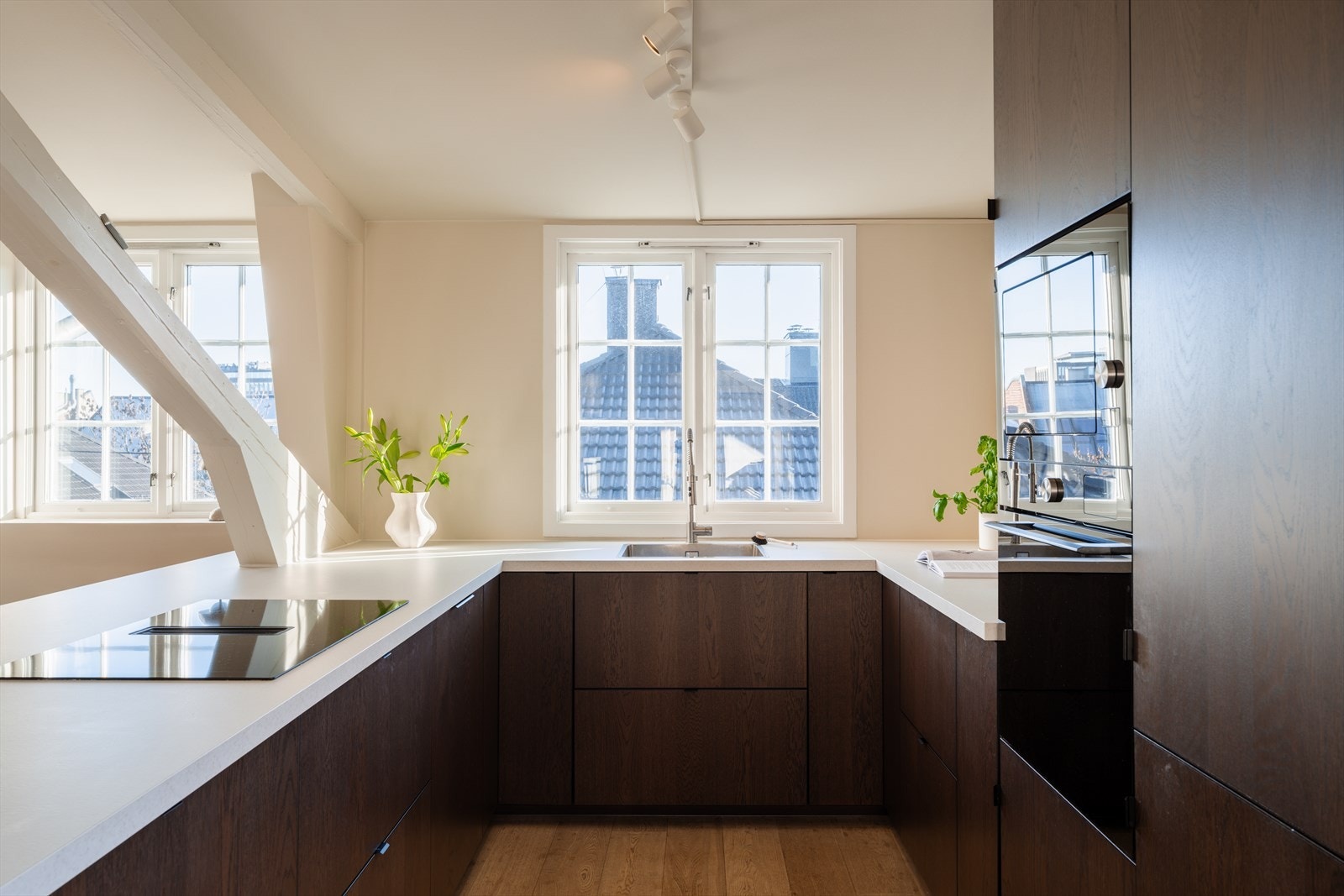 Påkostet platetopp med integrert ventilator. Galleribilde