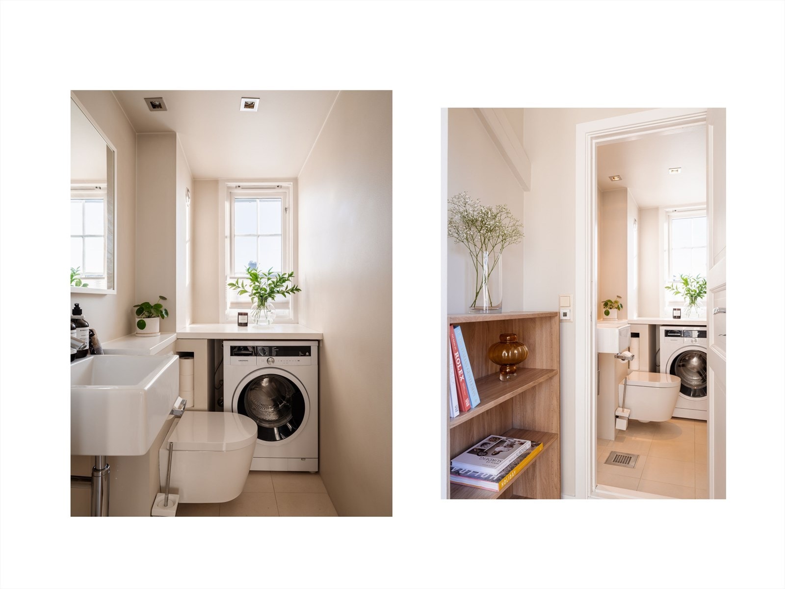 Meget praktisk med separat toalett og vaskerom i tilknytning til stuen. Galleribilde