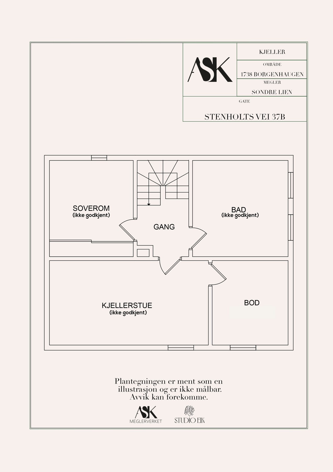 Plantegning kjeller Galleribilde
