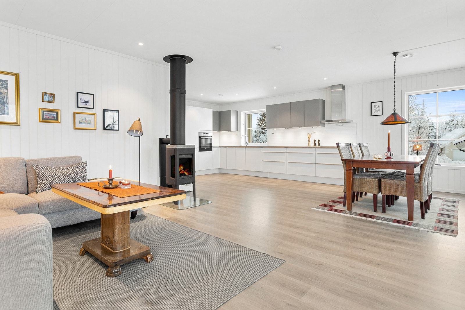 Åpen stue- og kjøkkenløsning - 40,5 kvm. Galleribilde