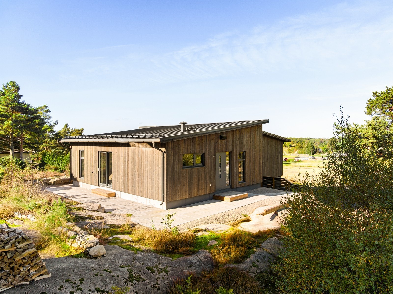 Et skjermet og hyggelig uteområdet Galleribilde