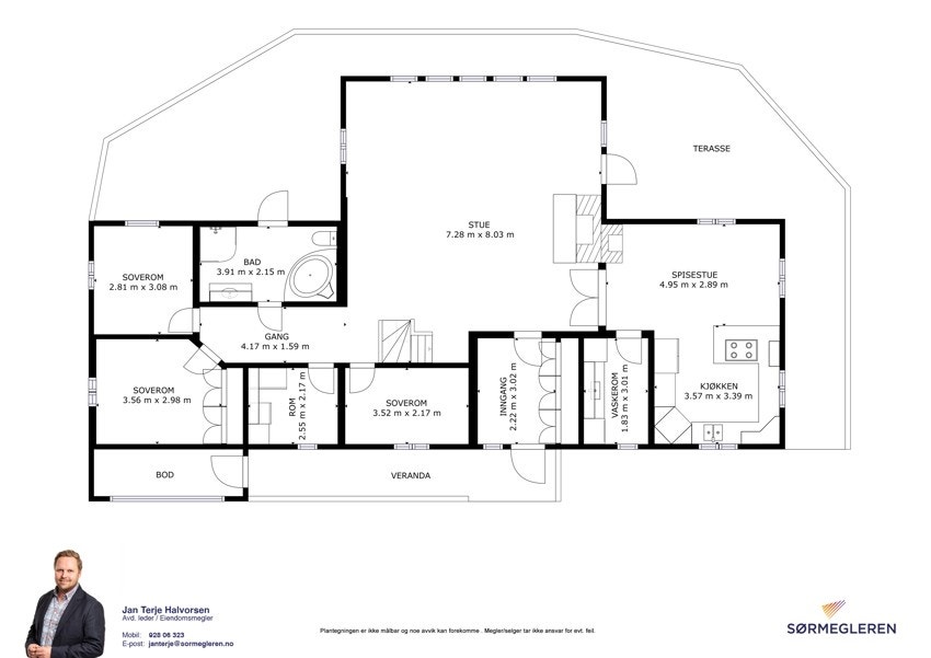 Plantegning 1. etasje Galleribilde