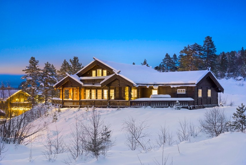 Vinterbilder av hytta Galleribilde