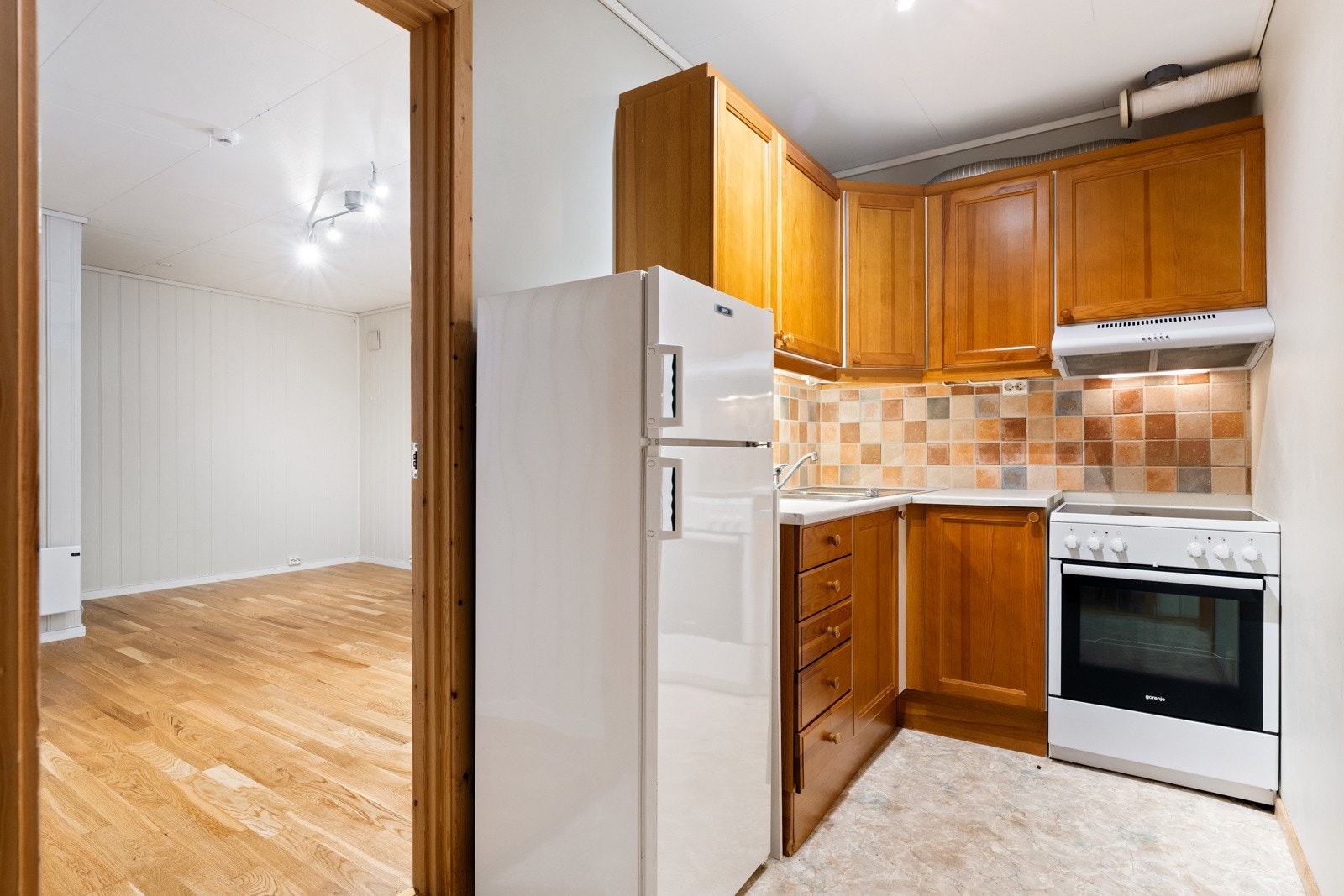 Sokkeletasjen har to kjøkken på 5 og 12,5 kvm. Galleribilde