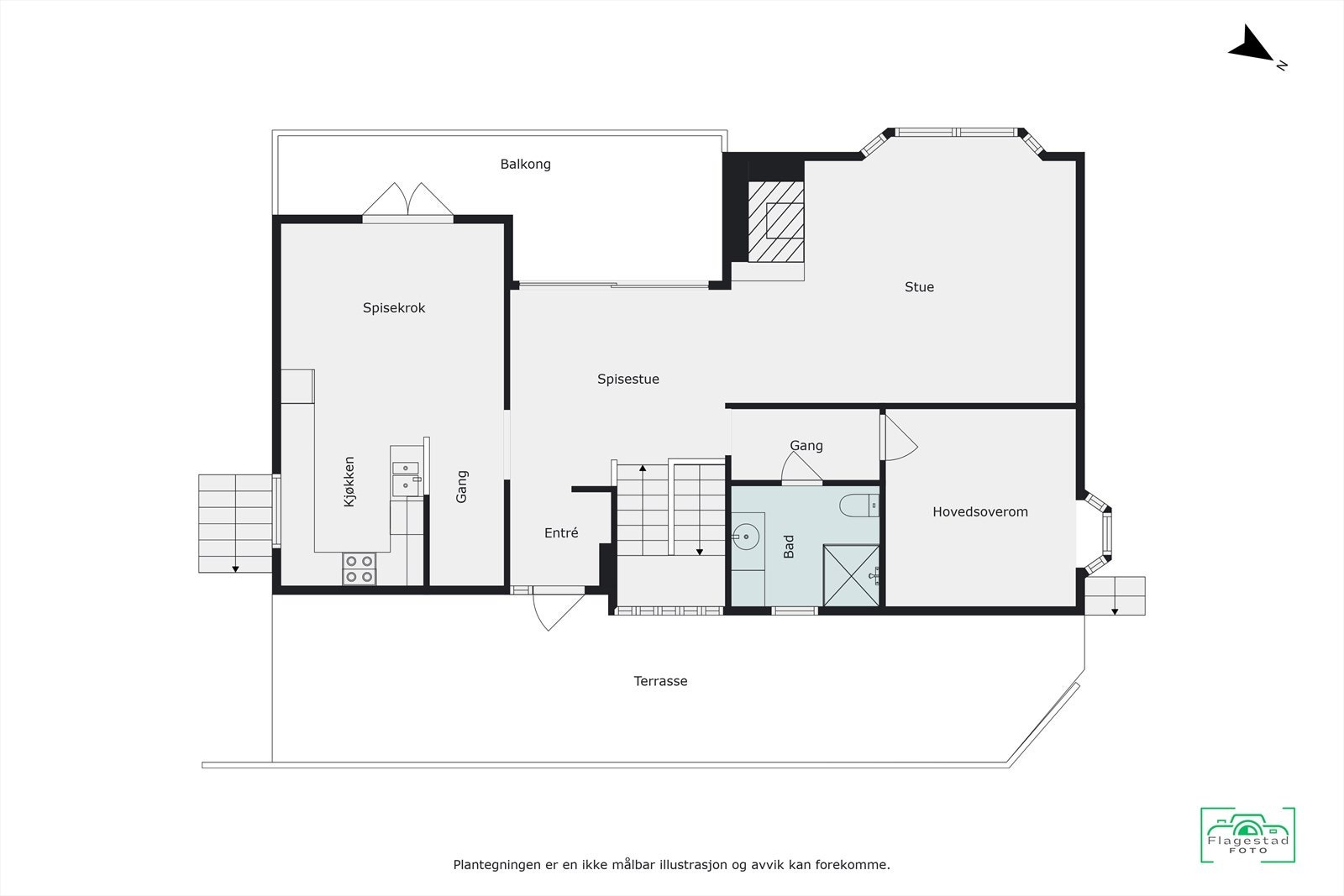Plantegning 1. etg. Galleribilde