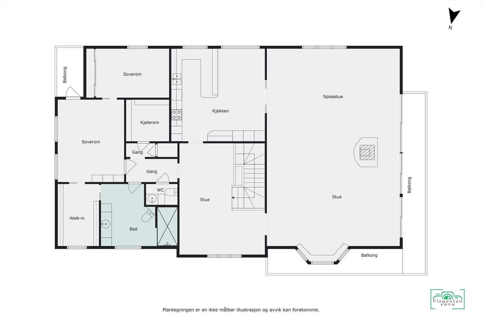 Plantegning 2. etg/hovedplan Galleribilde