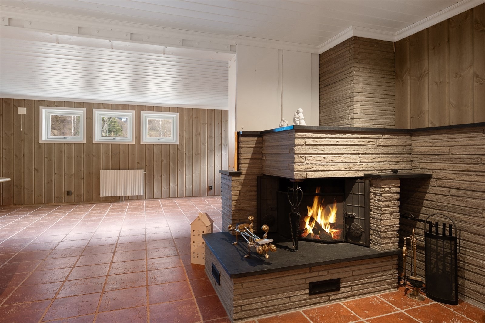 Peisen gir god varme på kalde dager. Galleribilde