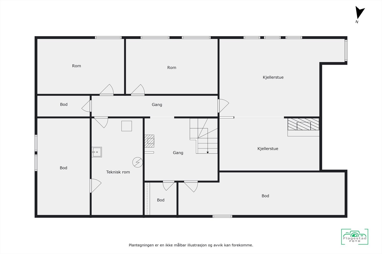 Plantegning underetasje Galleribilde