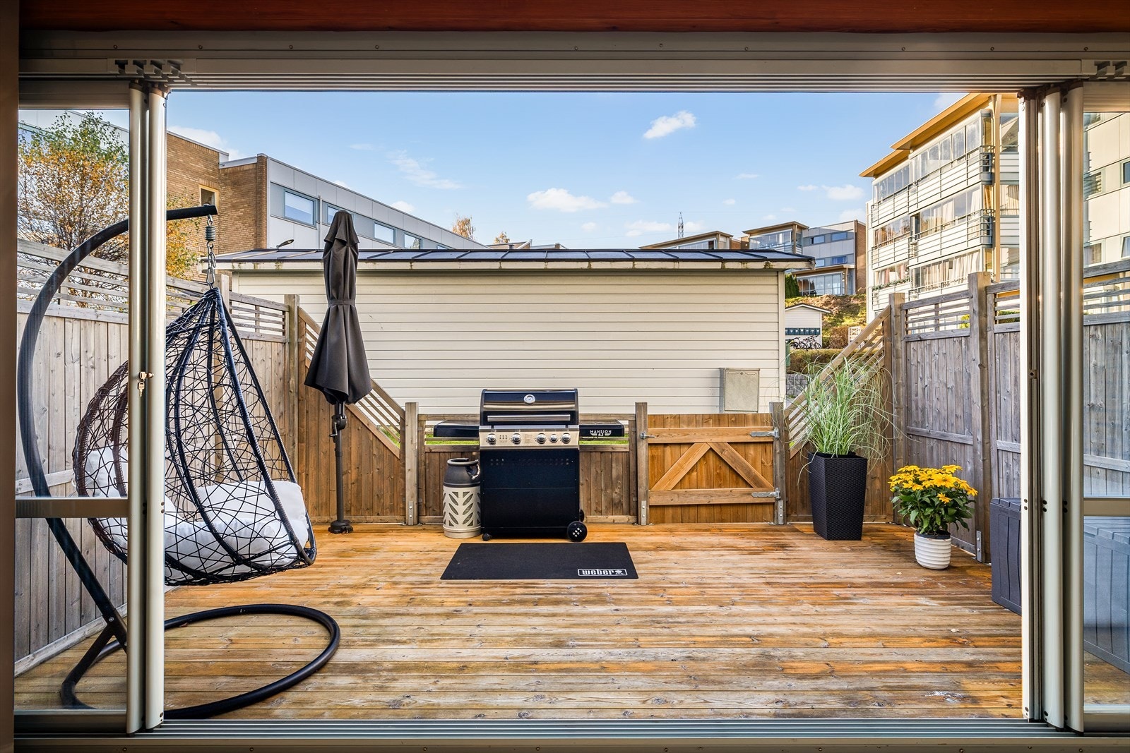 Tofløyet terrassedør med 2- lags glass fra ca. 2004 Galleribilde