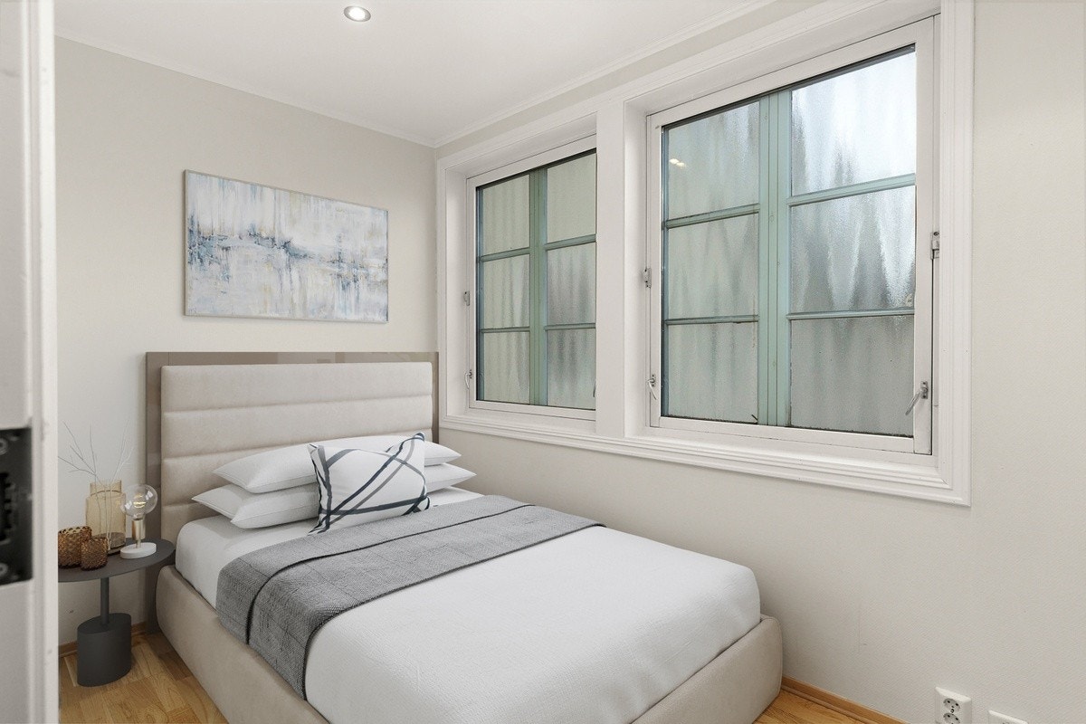 Bildet er møblert digitalt Galleribilde