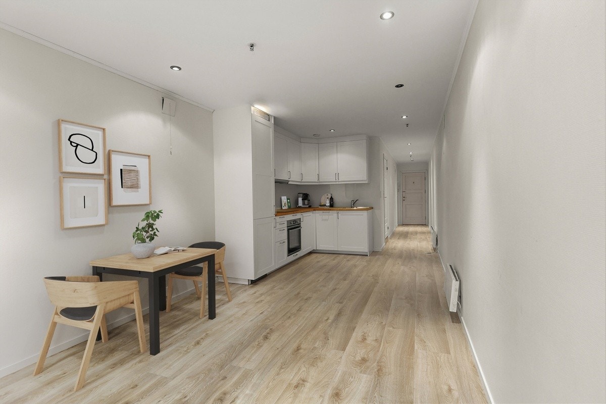 Bildet er møblert digitalt Galleribilde