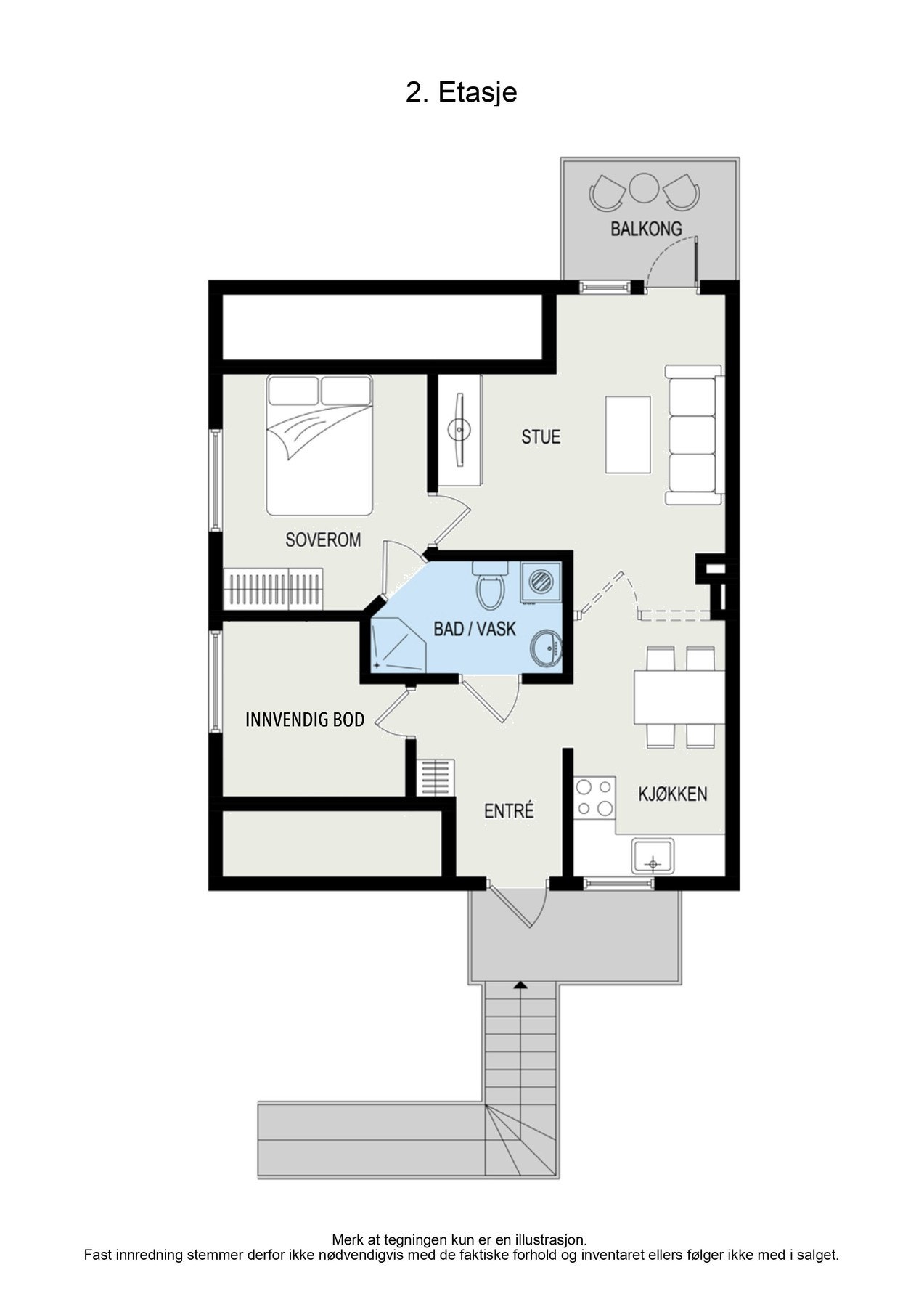 Plantegning leilighet 2.etasje Galleribilde