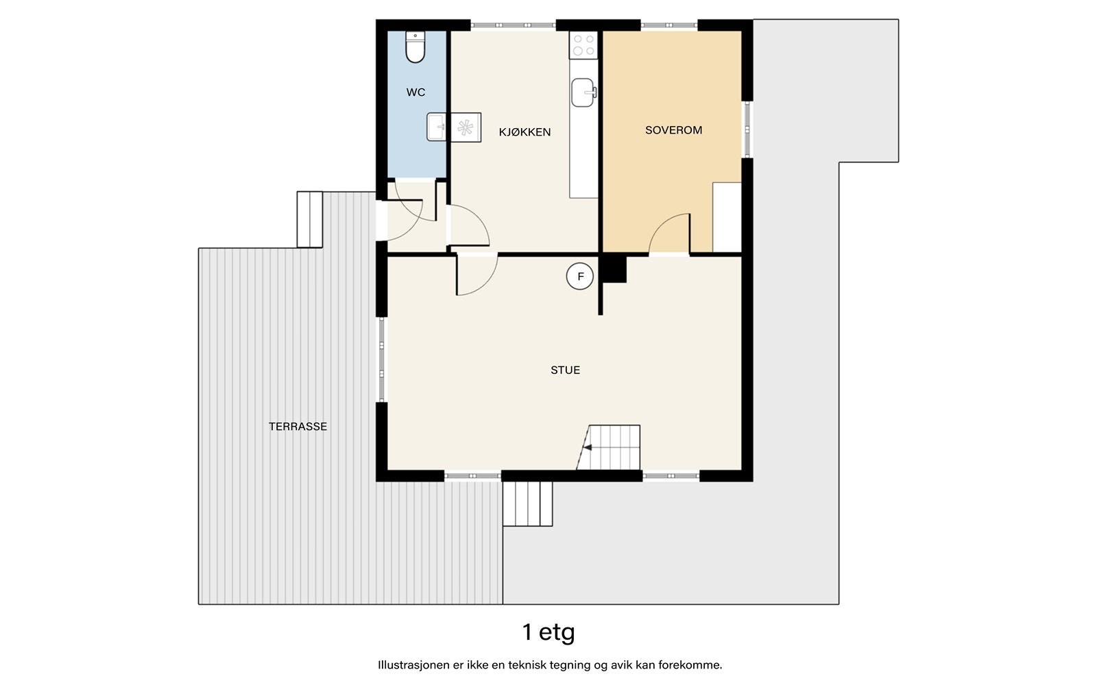 Plantegning 1 etg Galleribilde