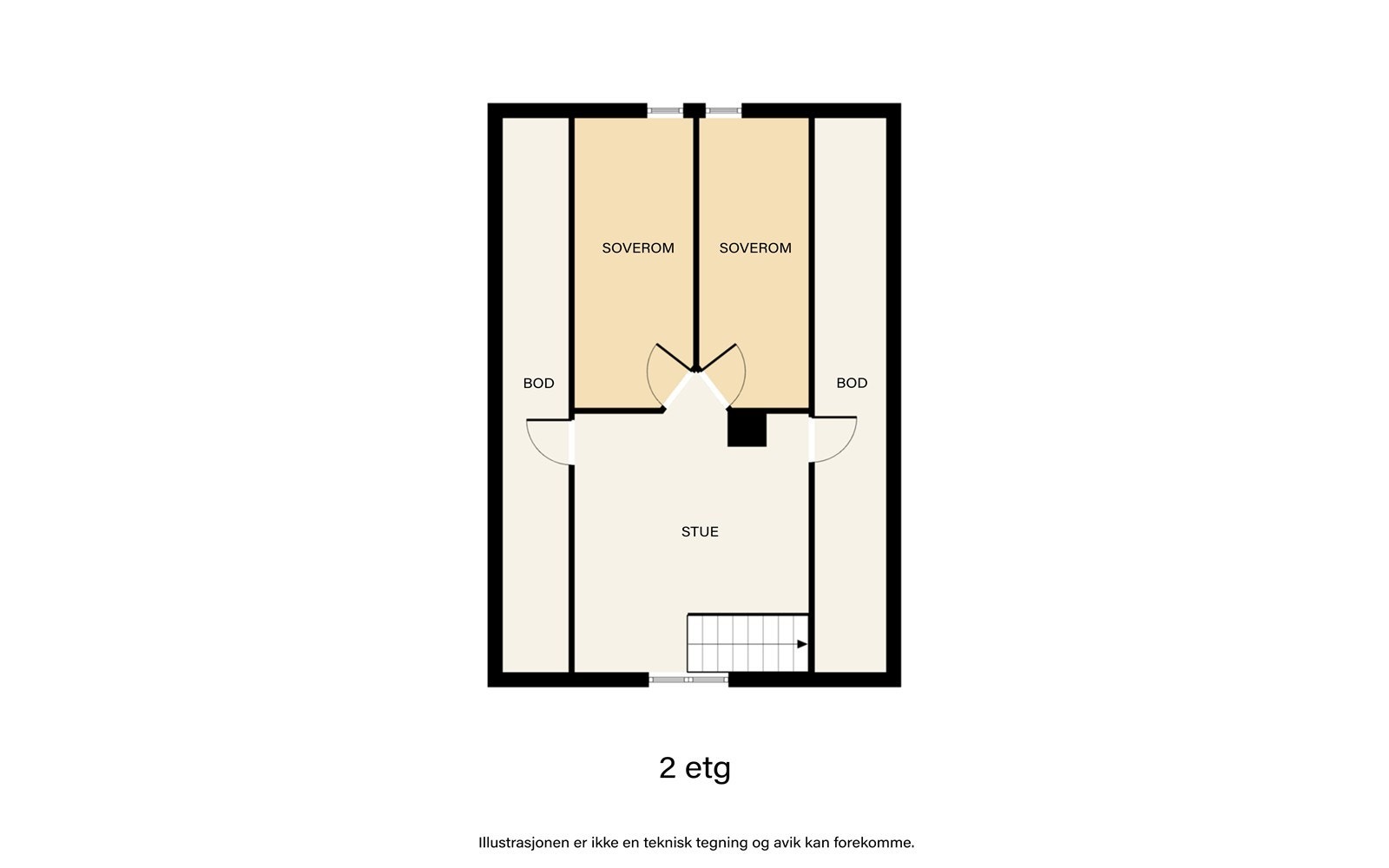 Plantegning loftstetasje Galleribilde