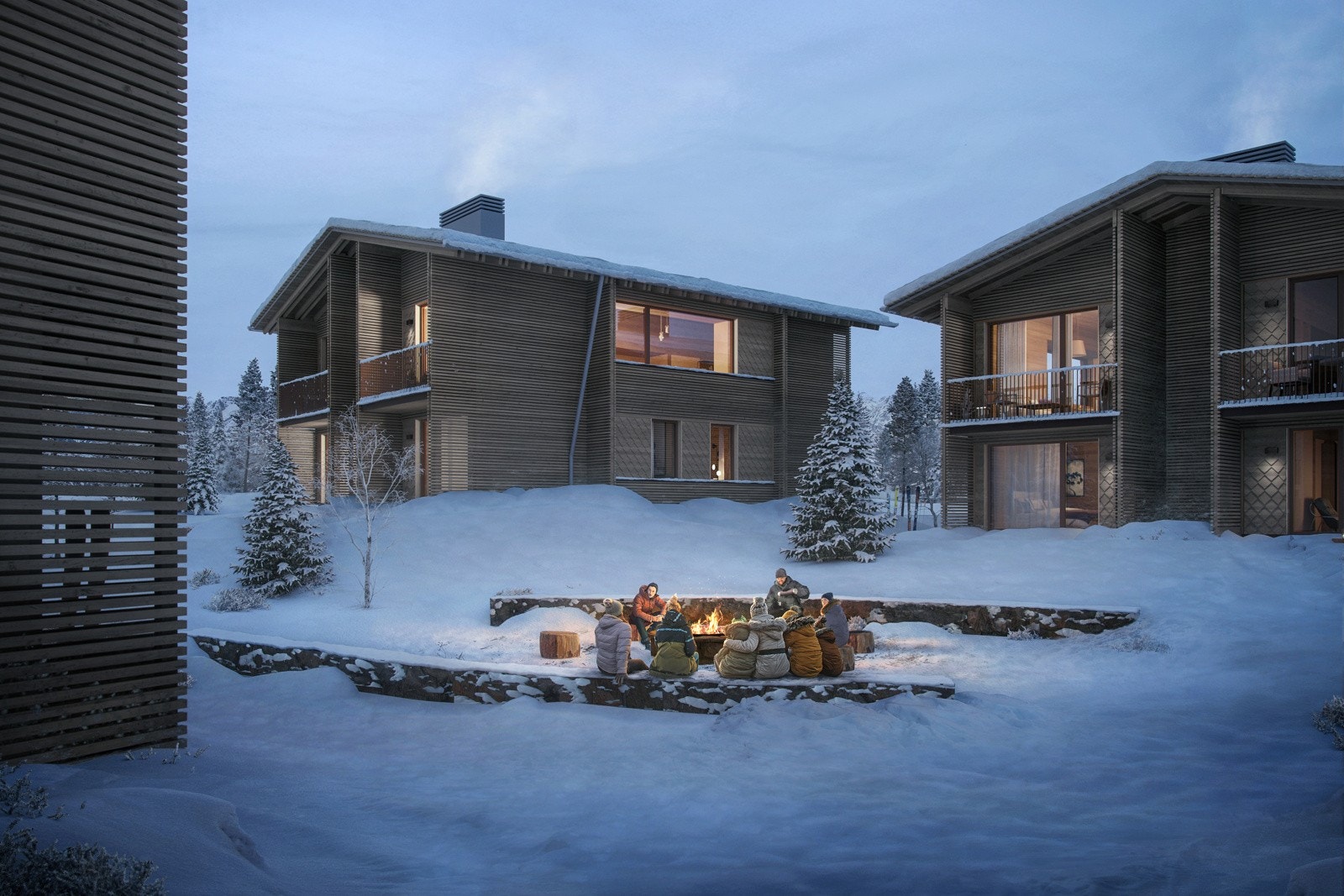 Prisbelønnede R21 arkitekter har tegnet bygningsvolumer som skiller seg ut i form, farge, materialitet og innhold. Galleribilde