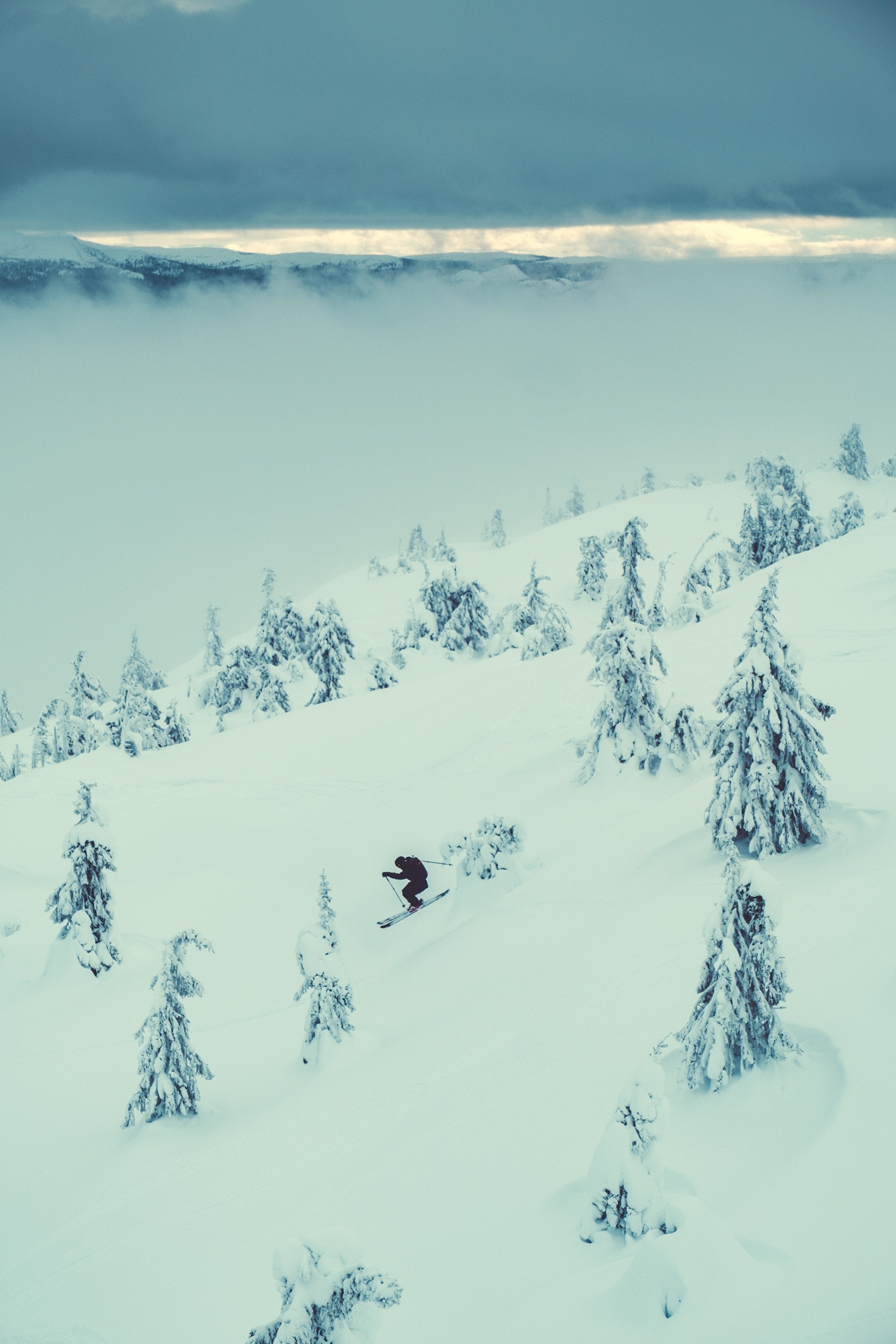 Offpiste i spennende terreng. Galleribilde
