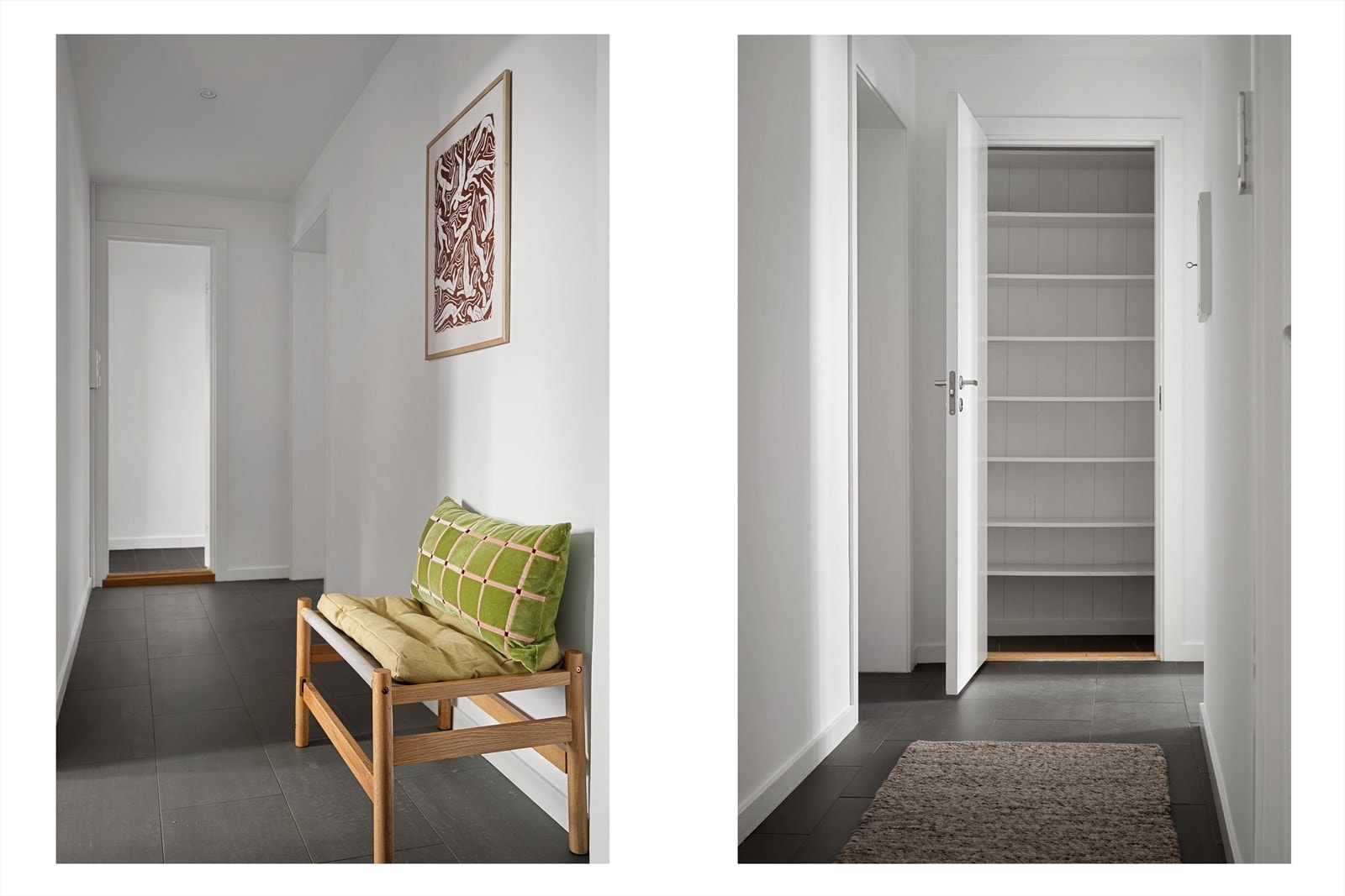 I entréen finner du en praktisk innvendig bod med innebygde hyller. Galleribilde