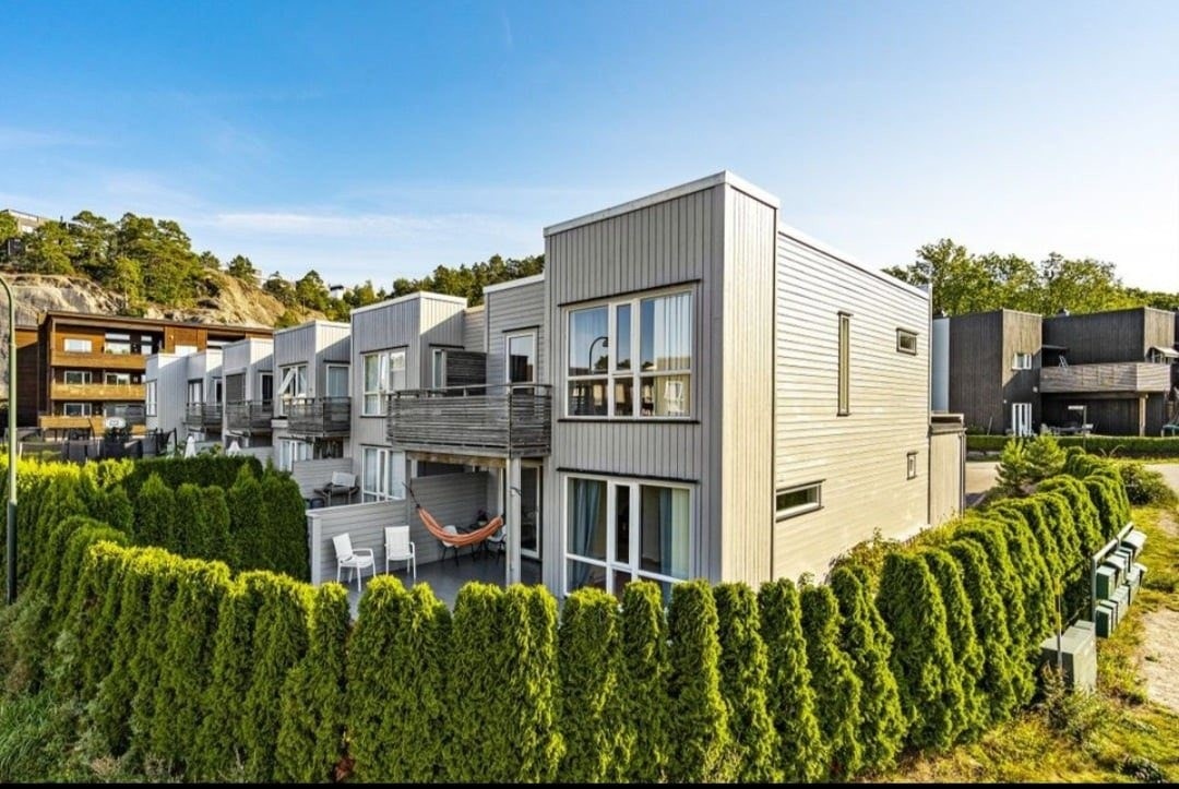 Rekkehuset sett utenfra Galleribilde