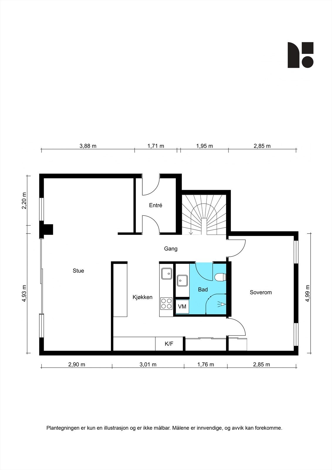 Plantegning 1. etasje Galleribilde