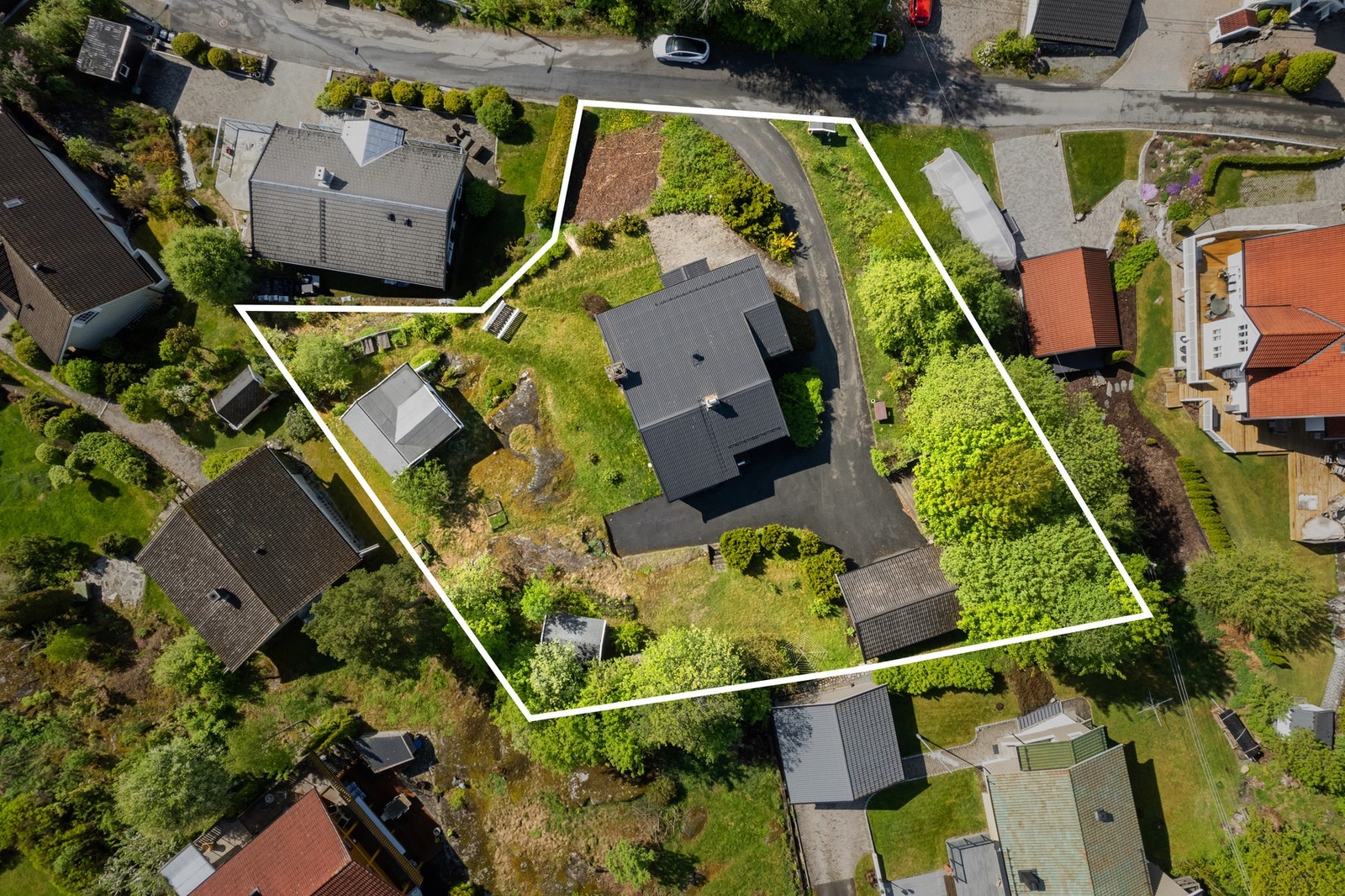 Stølsveien 6 - Illustrasjon over tomtegrensen Galleribilde